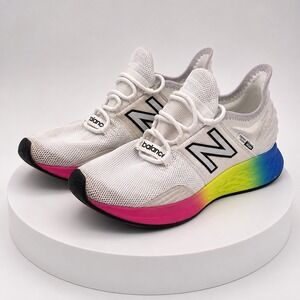 New Balance Fresh Foam Roav White Rainbow Gradient for running shoes women 6.5